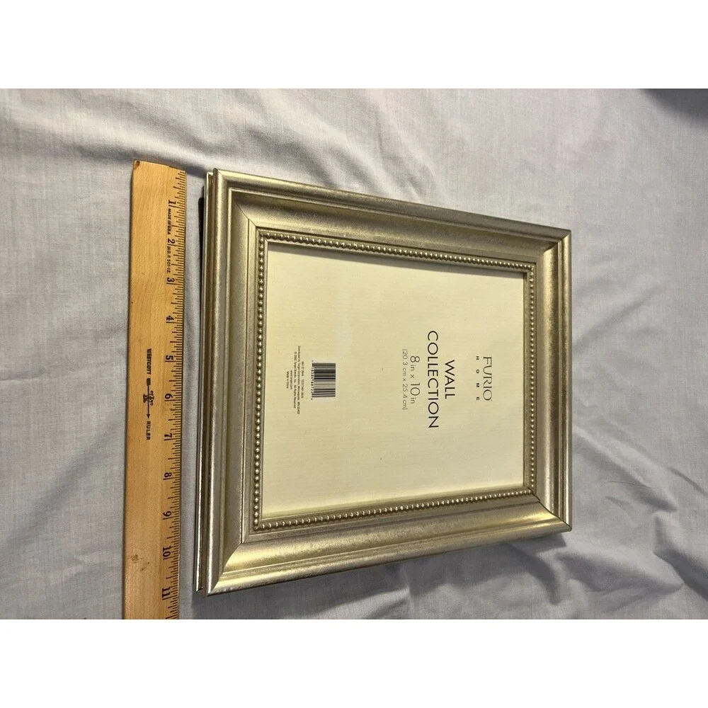 FURIO HOME Picture frame 8x10 Wood w/ Silver finish Wall or Table top display